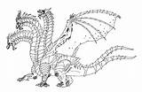Ghidorah Godzilla Mecha sketch template