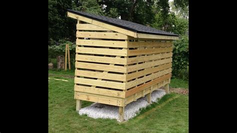 build  firewood storage shed youtube