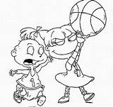 Coloring Pages Basketball Jr Angelica Rugrats Nick Printable Color Drawing Jersey Clipart Print Tommy Book Getcolorings Getdrawings Groot Popular Coloringhome sketch template