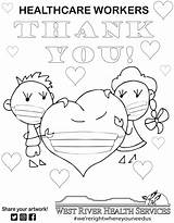 Workers Thank Healthcare Coloring Wrhs Sheet Messenger Message Will sketch template