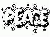 Graffiti Coloring Peace Pages Words Teenagers Adults Colouring Word Teens Printable Clipart Kids Drawing Cool Color Coloring4free Bo Letters Drawings sketch template