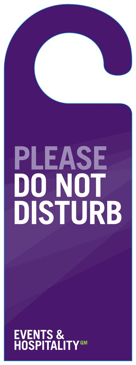 Purple Please Do Not Disturb Door Hanger