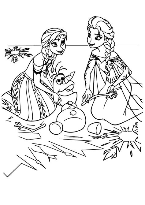 anna  elsa  olaf coloring page  printable coloring pages
