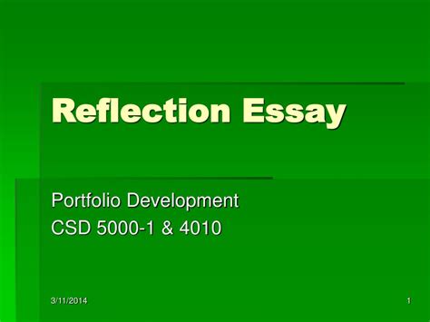 reflection essay powerpoint    id