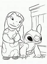 Stitch Lilo Coloring Kids Pages Printable Gif sketch template