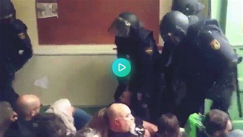 spanish police kicking yo face catalonia referendum
