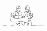 Engineer Cartoon sketch template