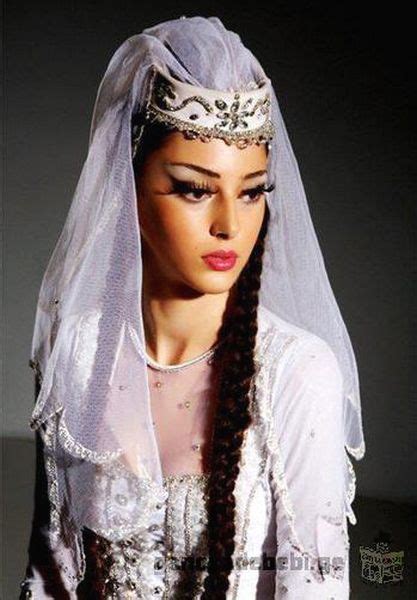 north caucasus people traditional costume of georgia woman