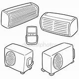 Air Conditioner Drawing Getdrawings Vector sketch template