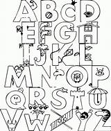 Coloring Alphabet Sheet sketch template