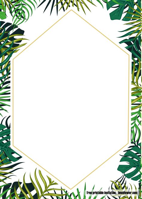 editable printable tropical invitation template  printable