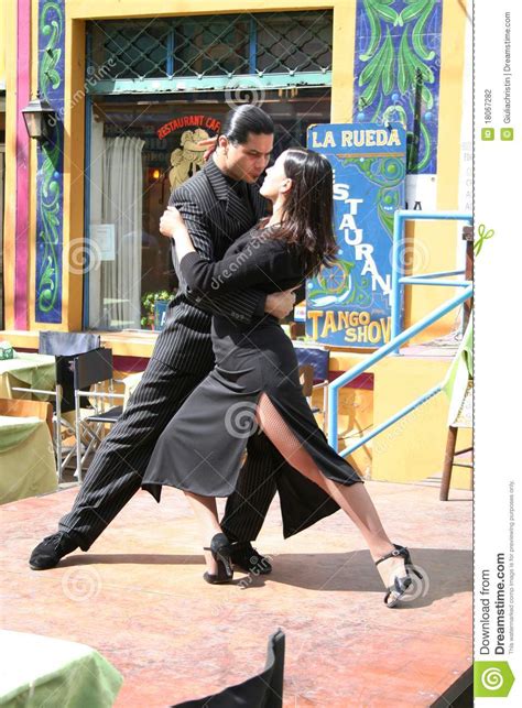 Tango Dancers In La Boca Buenos Aires Argentina Editorial