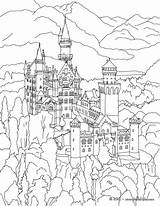 Disney Pages Castle Coloring Printable Getcolorings sketch template