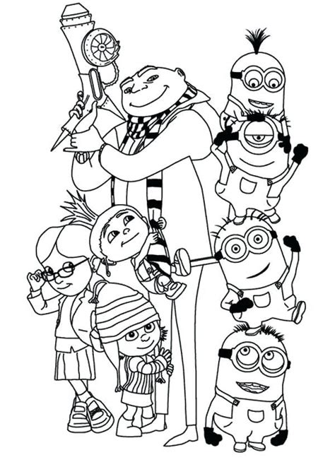 minion coloring pages printable  kids  coloring sheets