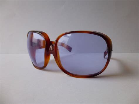 vintage 70s uvex german oversized bug eye sunglasses ginger tortoise