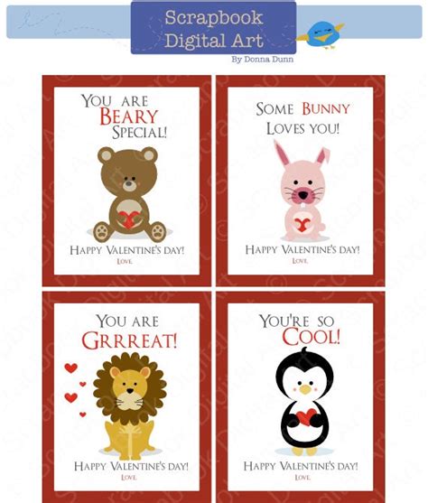 printable valentine cards kids valentine cards etsy