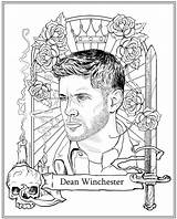 Supernatural Colorir Winchester Sobrenatural Spn Castiel りえ sketch template