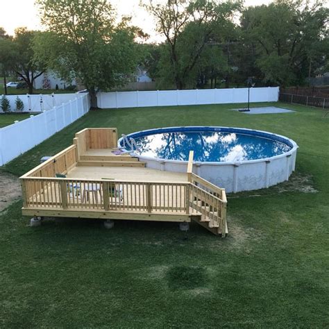 Deck Idea Swimming Pools Backyard Diy Swimming Pool Backyard Pool