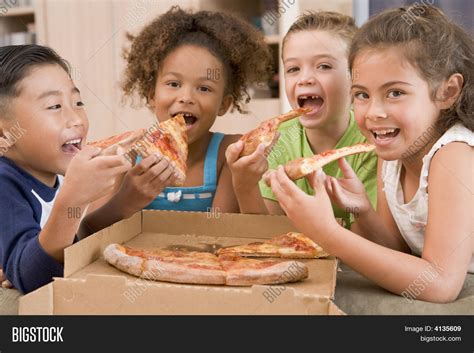 young children indoors eating image photo bigstock