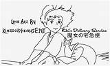 Delivery Service Kiki Colouring Line Coloring Kikis Ghibli Studio Pages Pngkey Transparent Drawing Will Deviantart sketch template