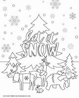 Coloring Winter Pages Kids Printable Activity Fun Animals Sheet Families Loving Print sketch template