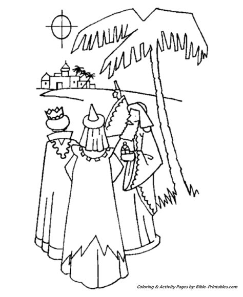 christmas story coloring pages wise men  star