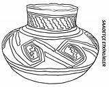 Pottery Coloring Pages Color Native American Template sketch template