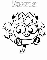 Monster Coloring Pages Cute sketch template
