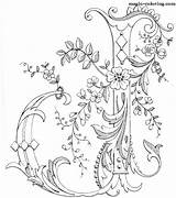 Coloring Monogram Pages Alphabet Embroidery Hand Letters Monograms Embroidered Letter Lettering Album Fancy Cover Para Designs Illuminated Colouring Dibujos Flowered sketch template