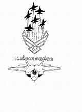 Air Force Pages Coloring Emblem Template sketch template