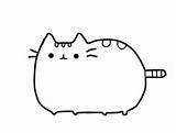 Pusheen Coloring Cat Pages Nyan Template Base Deviantart Sketch Kids Pumpkin Custom Lineart Chan Sketchite Carving Stencil Cats Discover Book sketch template