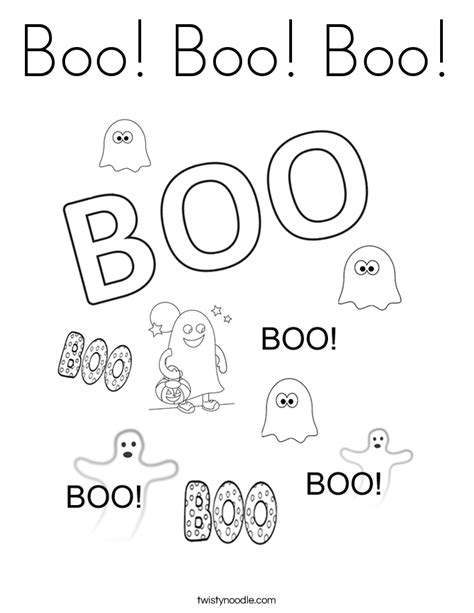 boo boo boo coloring page twisty noodle