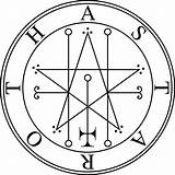 Astaroth Occult Sigil Pentacle Goetia Ancient Venus Magick Astarte Ars sketch template