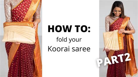 fold koorai saree   wear saree  beginners tia bhuva