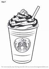 Frappuccino Starbucks Coloring Drawingtutorials101 Kleurplaat Starbuck Kleurplaten K5worksheets Cofee sketch template