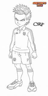 Inazuma Eleven Ronaldo Cristiano Colorear Naruttebayo67 Lineart sketch template