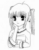 Anime Coloring Pages Print Cartoon sketch template