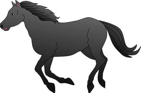 black horse galloping clip art  clip art