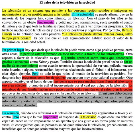 Texto Argumentativo Plantilla Y Ejemplo