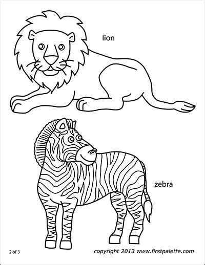 folding zoo animal templates  printable templates coloring