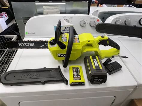 Ryobi Ry405010 14and 40v Hp Brushless Cordless Chainsaw With 4ah Battery