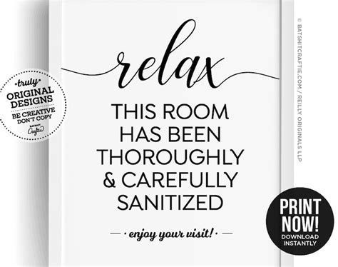 room   sanitized sign printable printable word searches