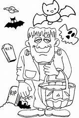 Frankenstein Pumpkin Ghost sketch template