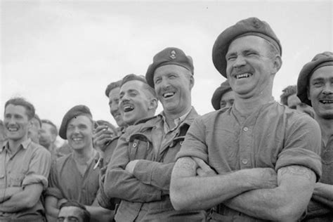 cheerful group  soldiers laughing    george formbys jokes