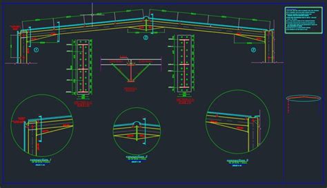 steel rafter details autocad  drawing