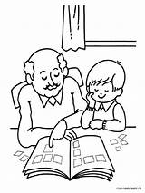 Coloring Pages Grandpa Grandfather Printable Recommended Kids sketch template