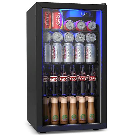 gymax   beverage refrigerator beer wine soda drink cooler mini fridge glass door walmartcom