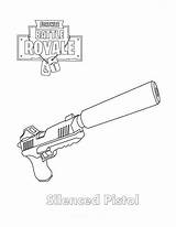 Shotgun Pistol Pistola Silenciada Silenced Printable Coloringonly Ausmalbilder Scout Nerf Clipart Launcher Topkleurplaat sketch template