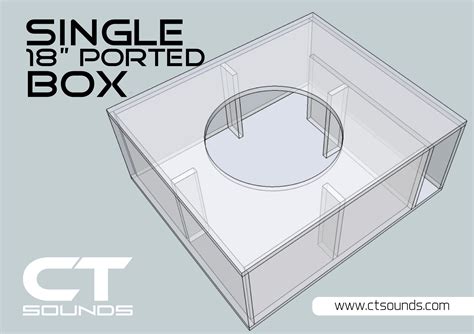 Ct Sounds Single 18 Inch Ported Subwoofer Box Design