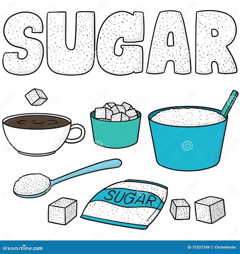 sugar stock vector illustration  collection drawing